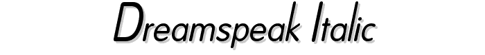 Dreamspeak Italic font